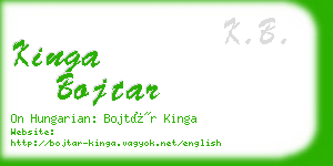 kinga bojtar business card